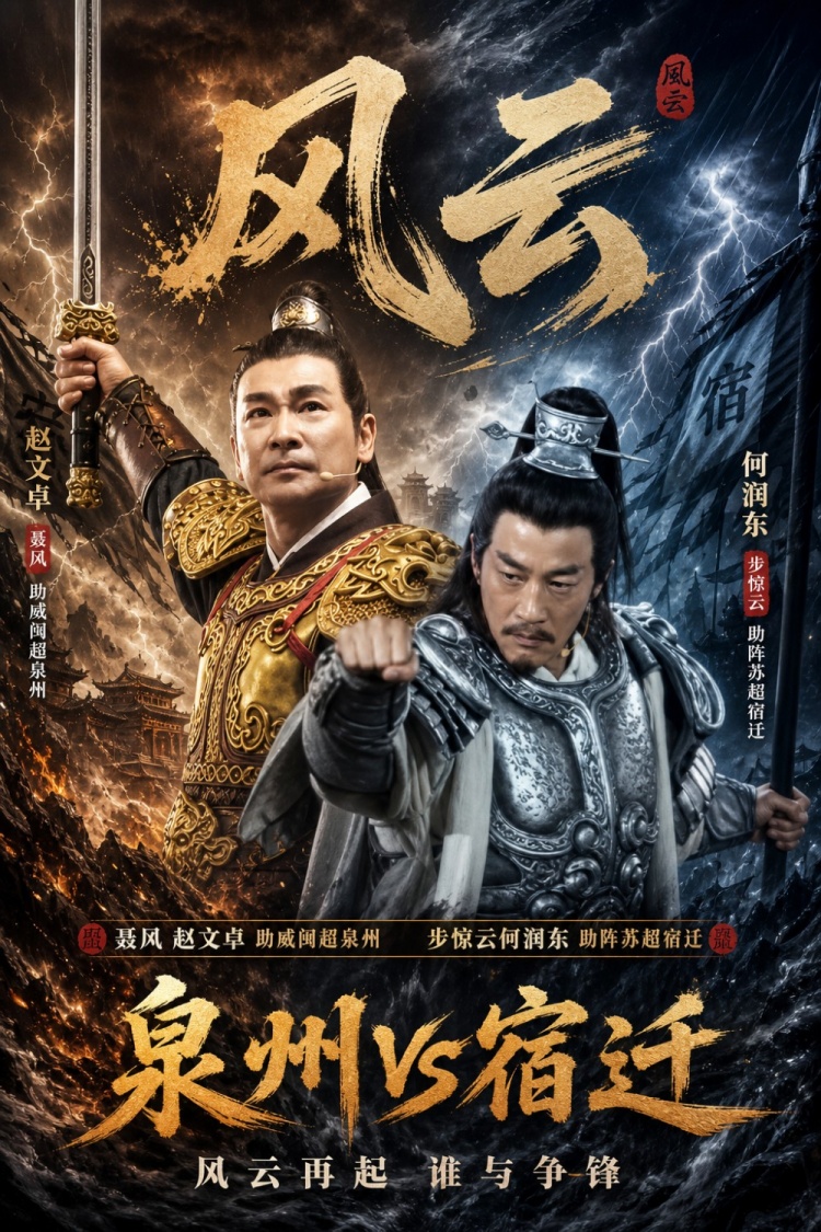 趙文卓扮鄭成功助陣閩超 何潤東演項羽亮相蘇超 趙文卓扮鄭成功助陣閩超 何潤東演項羽亮相蘇超