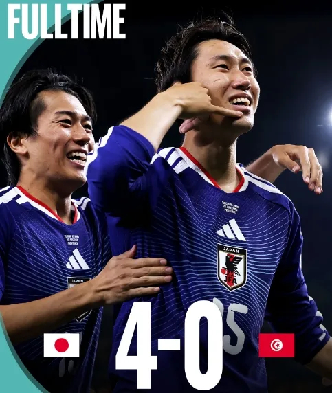日本4-0突尼斯創亞洲球隊世界杯最大勝績，整體性碾壓個體優勢